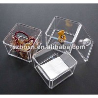 Small Acrylic Box with Lid/ Mini Acrylic Case/Single Acrylic Bin