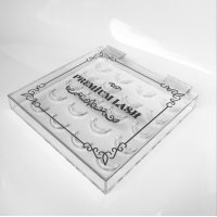 Factory Custom Transparent Square Acrylic Eyelash Storage Boxes Acrylic Clamshell Storage Box