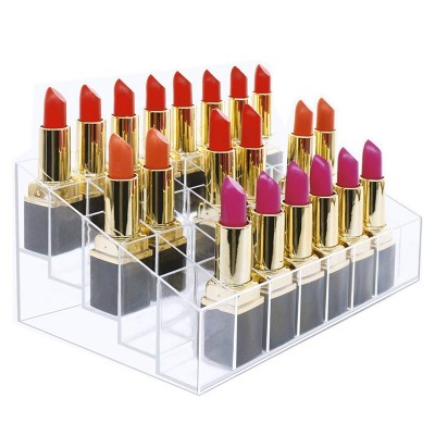 Clear Acrylic Lip Gloss 40 Space Lipstick Holder Case Display Rack