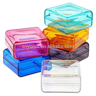 Colorful Plastic Acrylic Jewelry Ring Earring Display Storage Cube Box