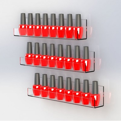 BOK154 Wall-mounted Acrylic Nail Polish Display Shelf