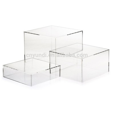 BOK133 Hollow Bottoms Clear Acrylic Display Cubes Risers