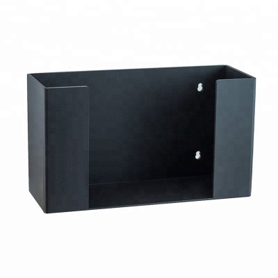 Wall Mounted Black Acrylic Plastic Napkin Tissue Box Holder For Restaurant