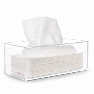 Clear Acrylic Plastic Napkin Tissue Toilet Paper Holder Box